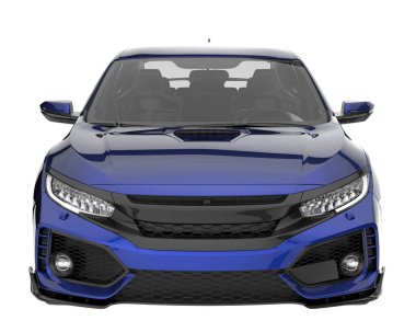Modern car isolated on white background. 3d rendering - illustration