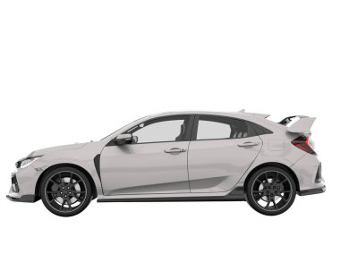 Modern car isolated on white background. 3d rendering - illustration