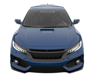 Modern car isolated on white background. 3d rendering - illustration