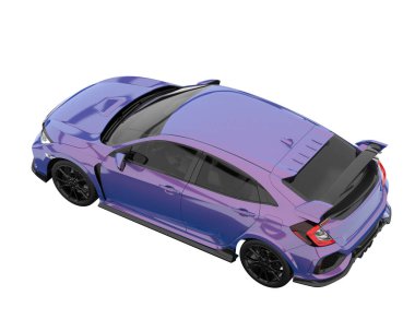 Modern car isolated on white background. 3d rendering - illustration
