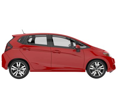 Modern car isolated on white background. 3d rendering - illustration