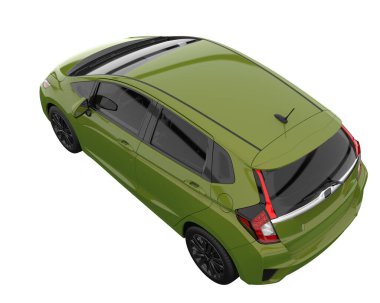 Modern car isolated on white background. 3d rendering - illustration