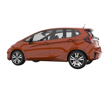 Modern car isolated on white background. 3d rendering - illustration