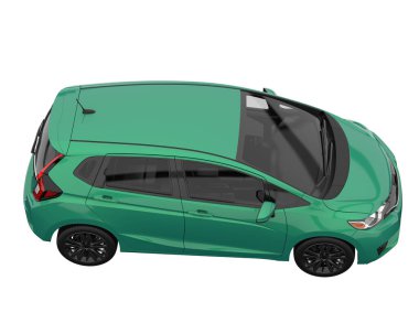 Modern car isolated on white background. 3d rendering - illustration