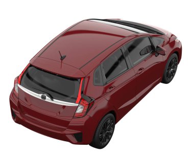 Modern car isolated on white background. 3d rendering - illustration