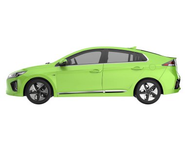 Modern car isolated on white background. 3d rendering - illustration