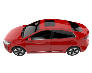 Modern car isolated on white background. 3d rendering - illustration