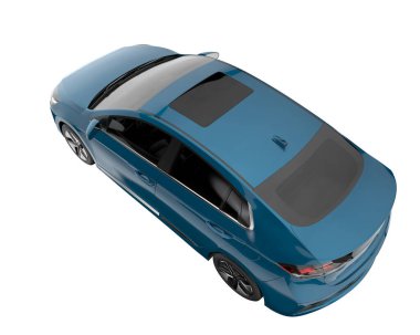 Modern car isolated on white background. 3d rendering - illustration