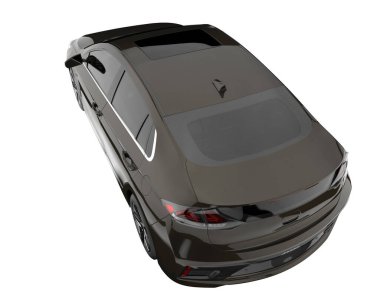Modern car isolated on white background. 3d rendering - illustration