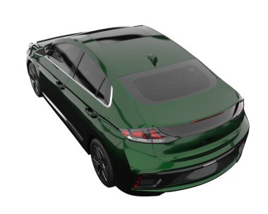 Modern car isolated on white background. 3d rendering - illustration