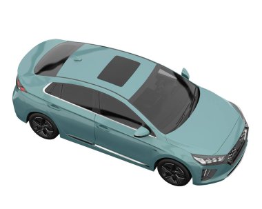 Modern car isolated on white background. 3d rendering - illustration