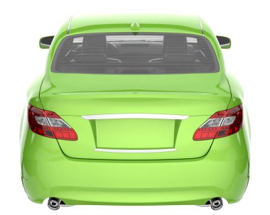 Modern car isolated on white background. 3d rendering - illustration