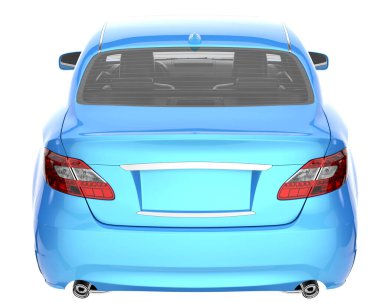 Modern car isolated on white background. 3d rendering - illustration