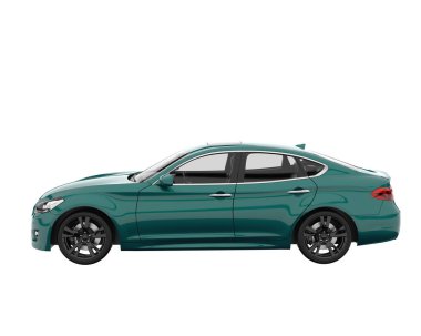 Modern car isolated on white background. 3d rendering - illustration