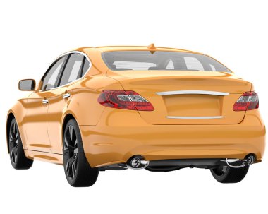 Modern car isolated on white background. 3d rendering - illustration