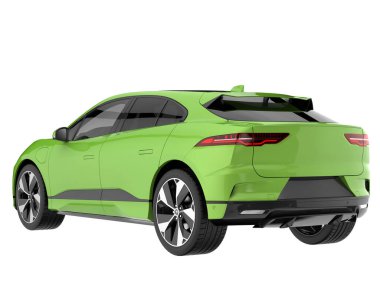 Modern car isolated on white background. 3d rendering - illustration