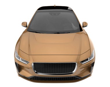 Modern car isolated on white background. 3d rendering - illustration