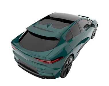 Modern car isolated on white background. 3d rendering - illustration