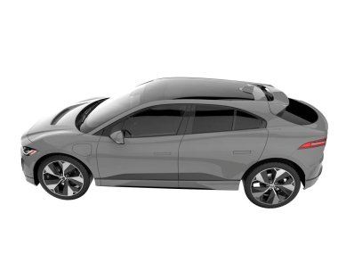 Modern car isolated on white background. 3d rendering - illustration