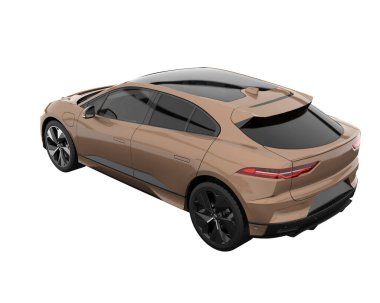 Modern car isolated on white background. 3d rendering - illustration