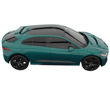 Modern car isolated on white background. 3d rendering - illustration