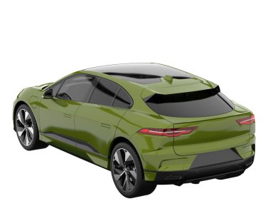 Modern car isolated on white background. 3d rendering - illustration