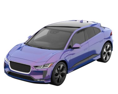 Modern car isolated on white background. 3d rendering - illustration