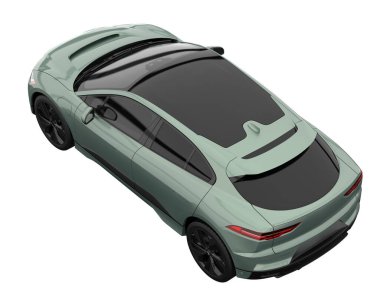 Modern car isolated on white background. 3d rendering - illustration