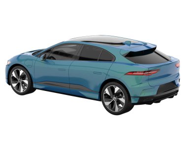 Modern car isolated on white background. 3d rendering - illustration