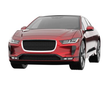 Modern car isolated on white background. 3d rendering - illustration