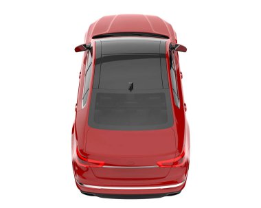 Modern car isolated on white background. 3d rendering - illustration