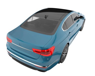 Modern car isolated on white background. 3d rendering - illustration