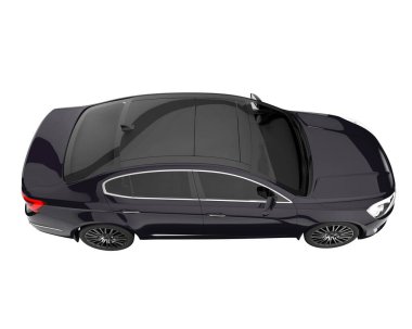 Modern car isolated on white background. 3d rendering - illustration