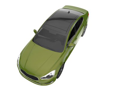 Modern car isolated on white background. 3d rendering - illustration