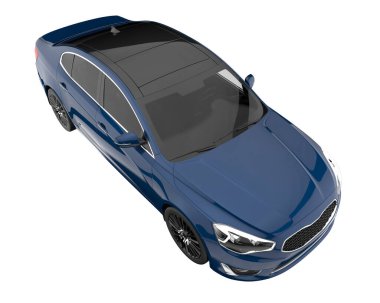 Modern car isolated on white background. 3d rendering - illustration