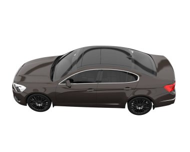 Modern car isolated on white background. 3d rendering - illustration