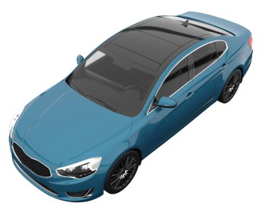 Modern car isolated on white background. 3d rendering - illustration