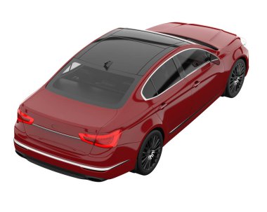 Modern car isolated on white background. 3d rendering - illustration