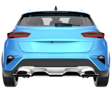 Modern car isolated on white background. 3d rendering - illustration