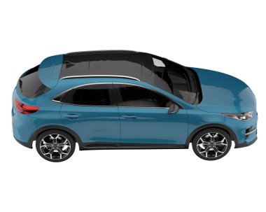 Modern car isolated on white background. 3d rendering - illustration