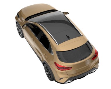 Modern car isolated on white background. 3d rendering - illustration