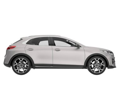 Modern car isolated on white background. 3d rendering - illustration