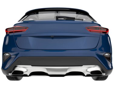 Modern car isolated on white background. 3d rendering - illustration