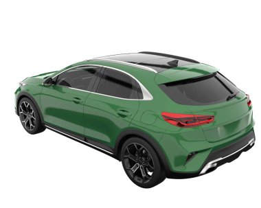 Modern car isolated on white background. 3d rendering - illustration