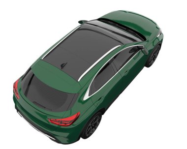 Modern car isolated on white background. 3d rendering - illustration