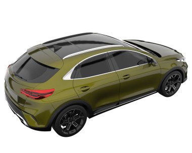 Modern car isolated on white background. 3d rendering - illustration