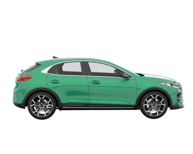 Modern car isolated on white background. 3d rendering - illustration