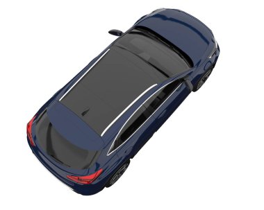 Modern car isolated on white background. 3d rendering - illustration