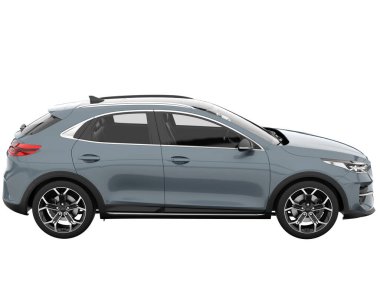 Modern car isolated on white background. 3d rendering - illustration