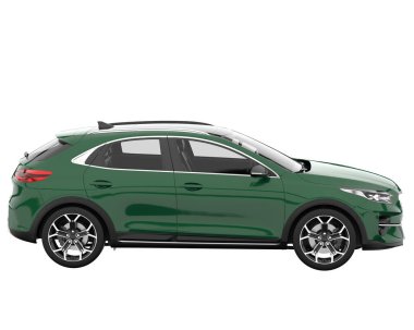 Modern car isolated on white background. 3d rendering - illustration